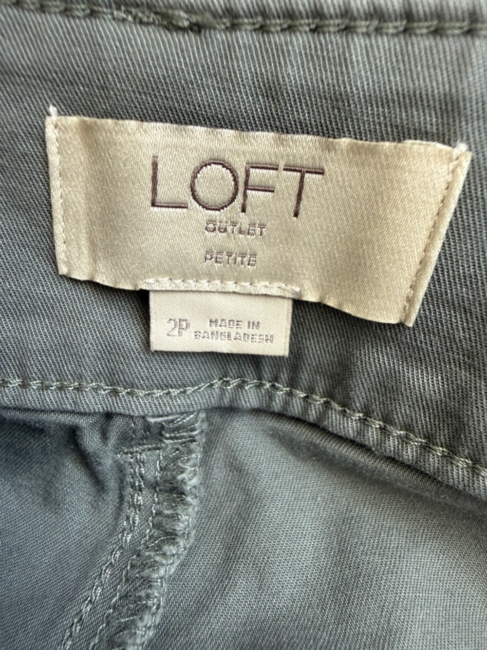 LOFT Olive Green High-Rise Straight Pants - Picture 6 of 9